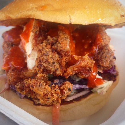 Buttermilk fried chicken burger from Spit and Roast